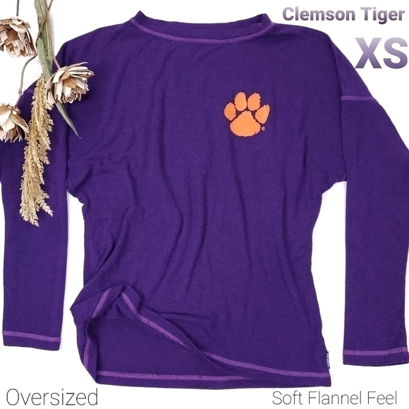 Tops - Clemson Tigers Women Oversized Pajama Feel Top XS